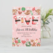 5th Birthday Christmas Party Invitation (Debout devant)