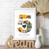 5th Birthday Photo Collage Poster Keepsake