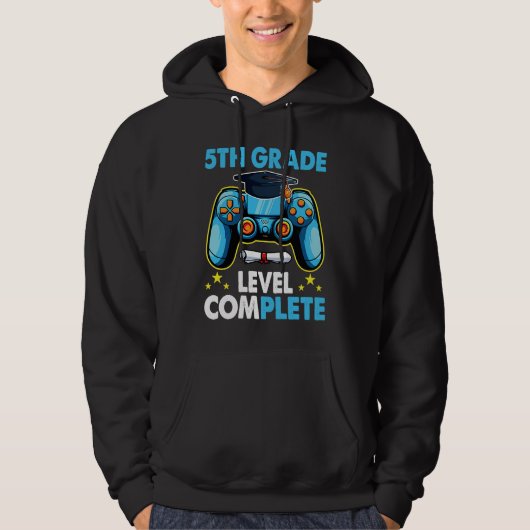 5th Grade Graduation Level Complete Gamer 2023 Hoodie (Voorkant)