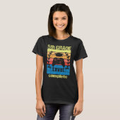 5th Grade level complete Retro Graduation Video Ga T-shirt (Voorkant volledig)