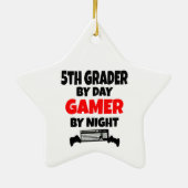 5th Grader Gamer Keramisch Ornament (Achterkant)