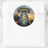 5th Special forces Green Berets lrrps naam Ronde Sticker (Tas)