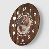 5th Wedding Anniversary Photo Rustic Pallet Wood   Grote Klok (Hoek)