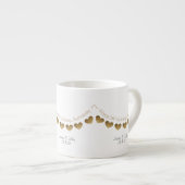 5th wood Wedding Jubileum bunting Espresso Kop (Voorkant rechts)