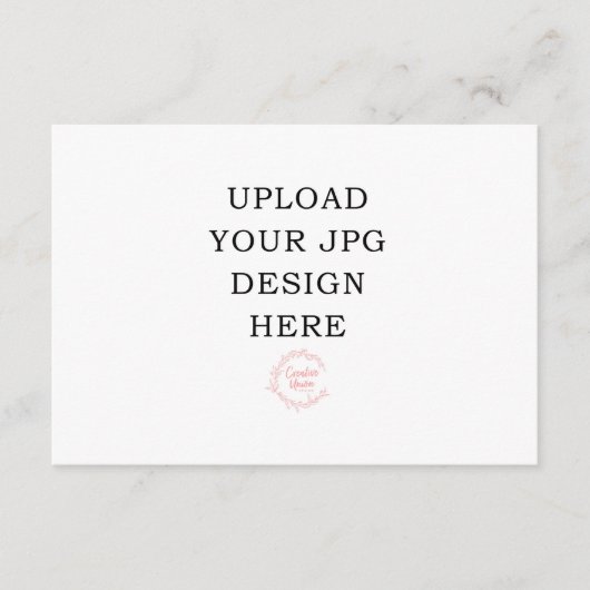 5x3.5 Afgedrukte kaart - Upload uw eigen ontwerp (Voorkant)