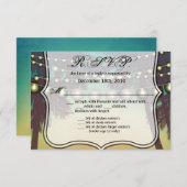 5x3.5 R.S.V.P. Kaart Beach Sunset Palm Trees Strin (Voorkant / Achterkant)