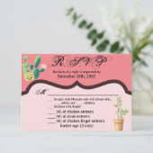 5x3.5 R.S.V.P. Kaart Bohemian Cactus Succulents De (Staand voorkant)