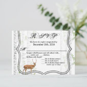 5x3.5 R.S.V.P. Kaart Woodland Deer Doe Buck Huntin (Staand voorkant)