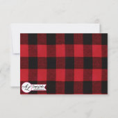 5x3.5 R.S.V.P. Kaart XMAS Red Buffalo Plaid Beer (Achterkant)