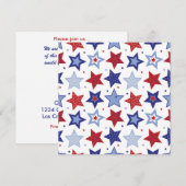 5x5 4th van juli Feestuitnodiging Kaart (Voorkant / Achterkant)