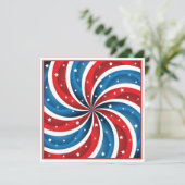 5x5 4th van juli Feestuitnodiging Kaart (Staand voorkant)