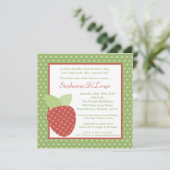 5x5 Baby shower de fraises de ferme Invitation (Debout devant)