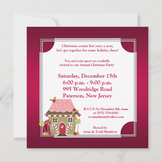 5x5 Candy Land House Invitation (Devant)