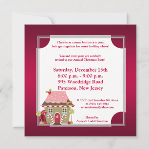 5x5 Candy Land House Invitation