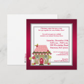 5x5 Candy Land House Invitation (Devant / Derrière)