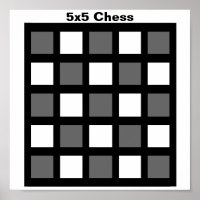 5x5 - Chess LABEL Grid (1-1/4-inch koelkast magnet