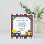 5x5 Construction 1er anniversaire Invitation (Debout devant)