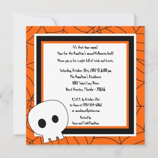 5x5 Éffrayant Fun Halloween Party Invitation (Devant)