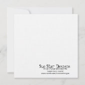 5x5 Faire-part de mariage bleu clair à point (Dos)