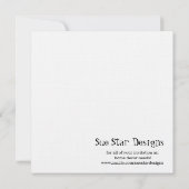 5x5 Faire-part de mariage de mariée grise (Dos)