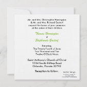 5x5 Faire-part de mariage de transport noir (Dos)