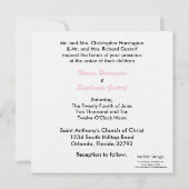 5x5 Faire-part de mariage de transport noir (Dos)