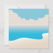 5x5 Fête de plage Invitation de fête d'anniversair (Dos)