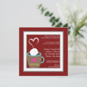 5x5 Hot Cup Coco-uitnodiging Kaart (Staand voorkant)