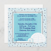 5x5 Igloo Baby Blue Invitation Kaart (Voorkant / Achterkant)