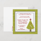 5x5 Invitation d'arbre de Noël décoré (Devant / Derrière)