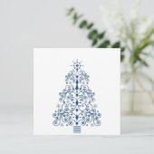 5x5 kerstboom Kaart (Staand voorkant)