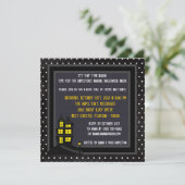 5x5 Maison hantée Invitation de fête d'Halloween (Debout devant)