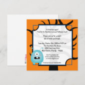 5x5 Petits monstres Invitation de fête d'Halloween (Devant / Derrière)