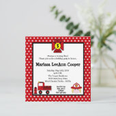 5x5 Pompier Camionnette Invitation à la fête d'ann (Debout devant)