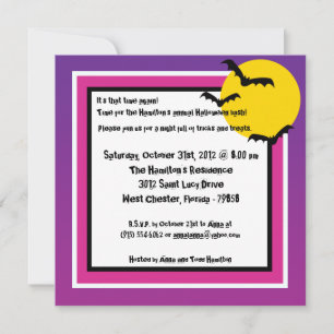 5x5 Purple Nights Invitation à la fête d'Halloween