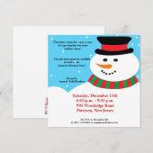 5x5 Snowy Snowman Invitation (Devant / Derrière)