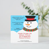 5x5 Snowy Snowman Invitation (Debout devant)