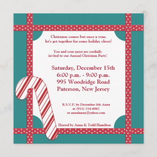 5x5 Sucres de canne sur invitation Turquoise