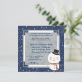 5x5 Top Hat Snowman Invitation (Debout devant)