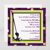 5x5 Witchays Purple Halloween Party Invitation (Devant / Derrière)