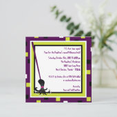 5x5 Witchays Purple Halloween Party Invitation (Debout devant)