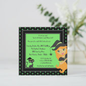 5x5 Witching Hour Halloween Feestuitnodiging Kaart (Staand voorkant)
