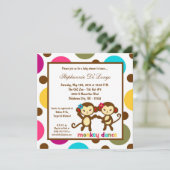 5x5Jungle Gym Monkey Dance Baby shower Invitation (Debout devant)
