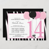 5x7 14e anniversaire Invitation de fête (Devant / Derrière)