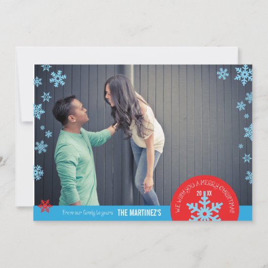 5x7 1 Carte photo photo Snowflake (Devant)