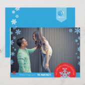 5x7 1 Carte photo photo Snowflake (Devant / Derrière)