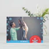 5x7 1 Carte photo photo Snowflake (Debout devant)