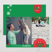 5x7 2 Carte photo photo Snowflake (Devant / Derrière)