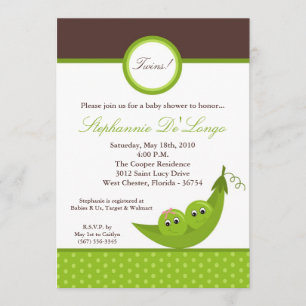 5x7 2-jarig Baby shower voor jonge meisjes Kaart