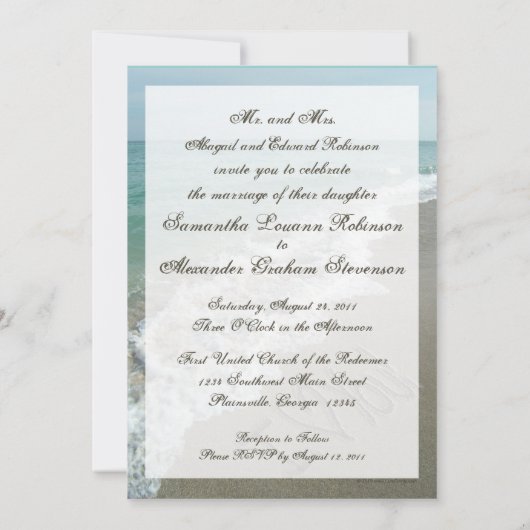 5x7 Aangepaste Zand Harten Strand Bestemming Bruil Kaart (Achterkant)